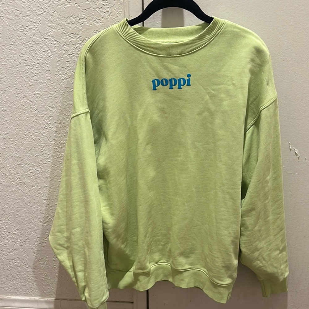 Poppi Vibrant Lime Sweatshirt SIZE Small